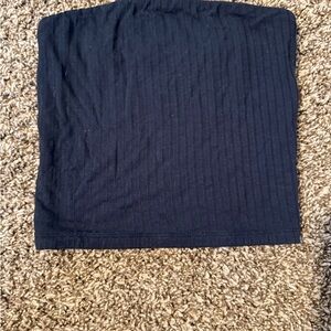 American Eagle Outfitters Black Ribbed Tube Top